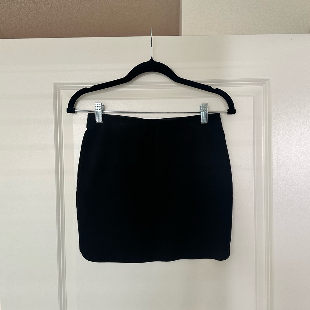 High Waisted Black Mini Skirt (XS)